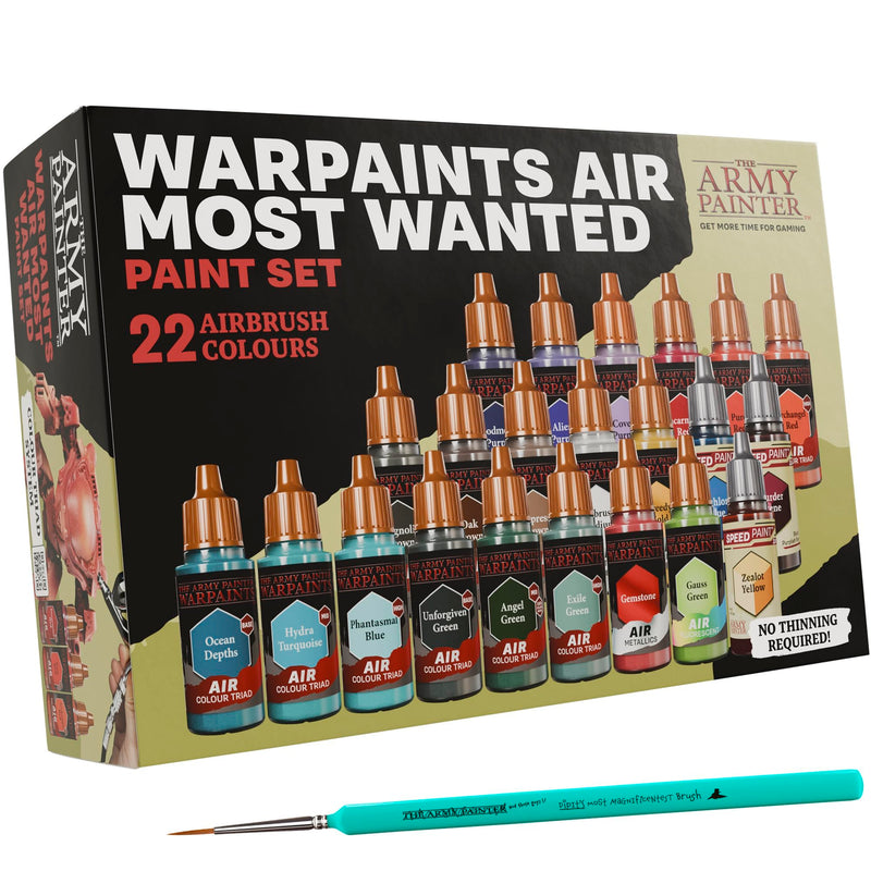 The Army Painter, Warpaints Air Most Wanted Paint Set Combo, 22x18ml Paints