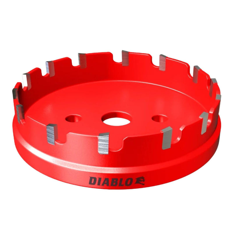Diablo Steel Demon Carbide Teeth Hole Cutter with Snap-Lock Plus Mandrel System - Ideal for Cutting Metals, Panels and Steel Studs - 3" Diameter, 1/4" Length - DHS3000CF