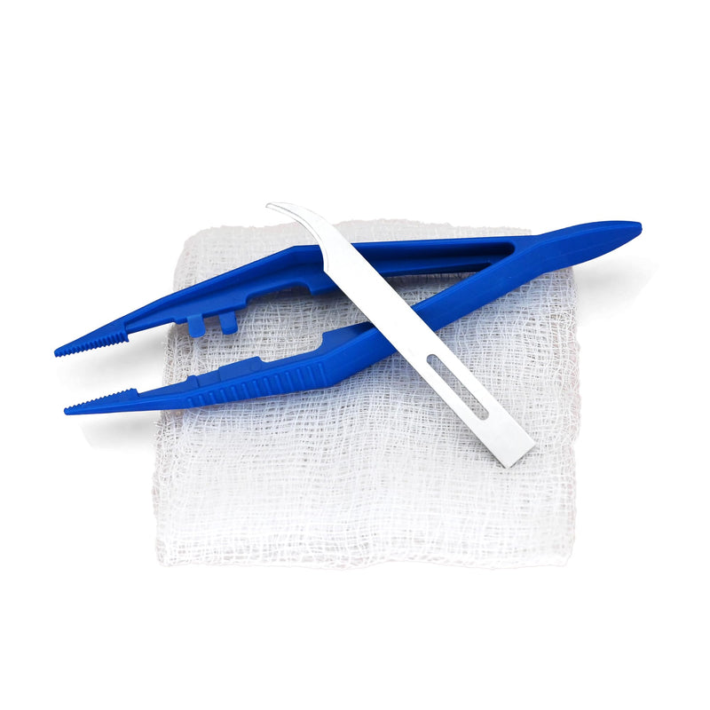 Sterile Suture Removal Kit (Cutter, Forceps, Gauze), Suture Removal Tool Sterilized Ideal for Hospitals, Clinics and Home Care (1, Stitch Cutter) 1