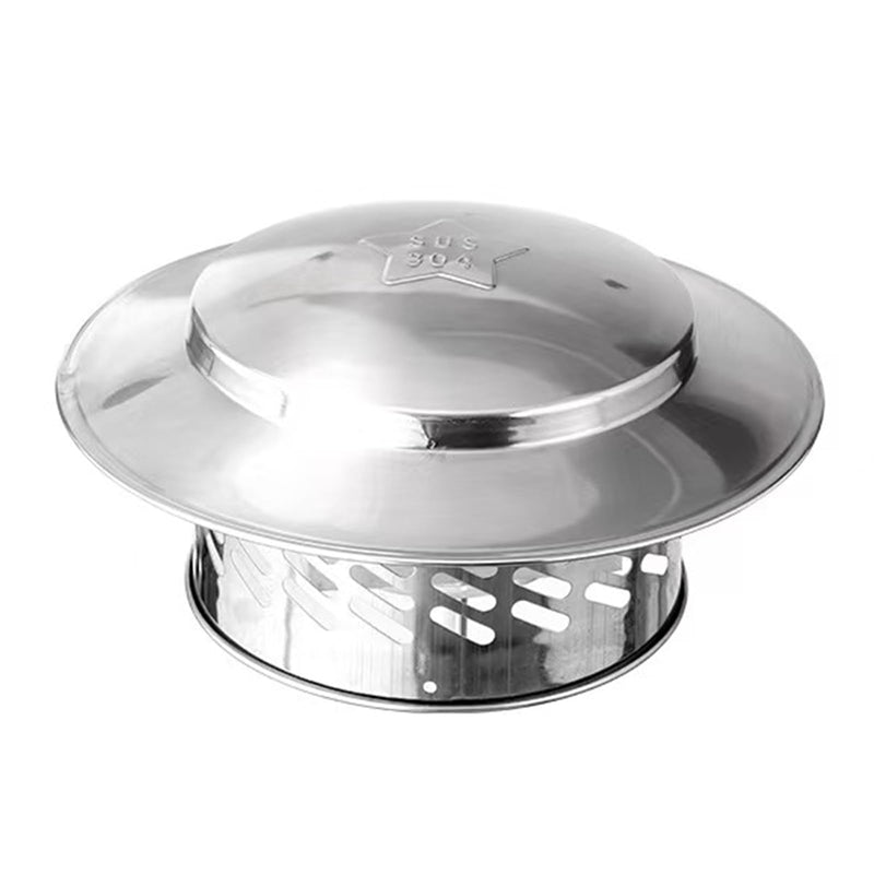 Cone Top Chimney Cap, Chimney Cover Cap Outside Roof Fireplace Screen Cover Exterior Stove Pipe Topper (Sliver, 6in)