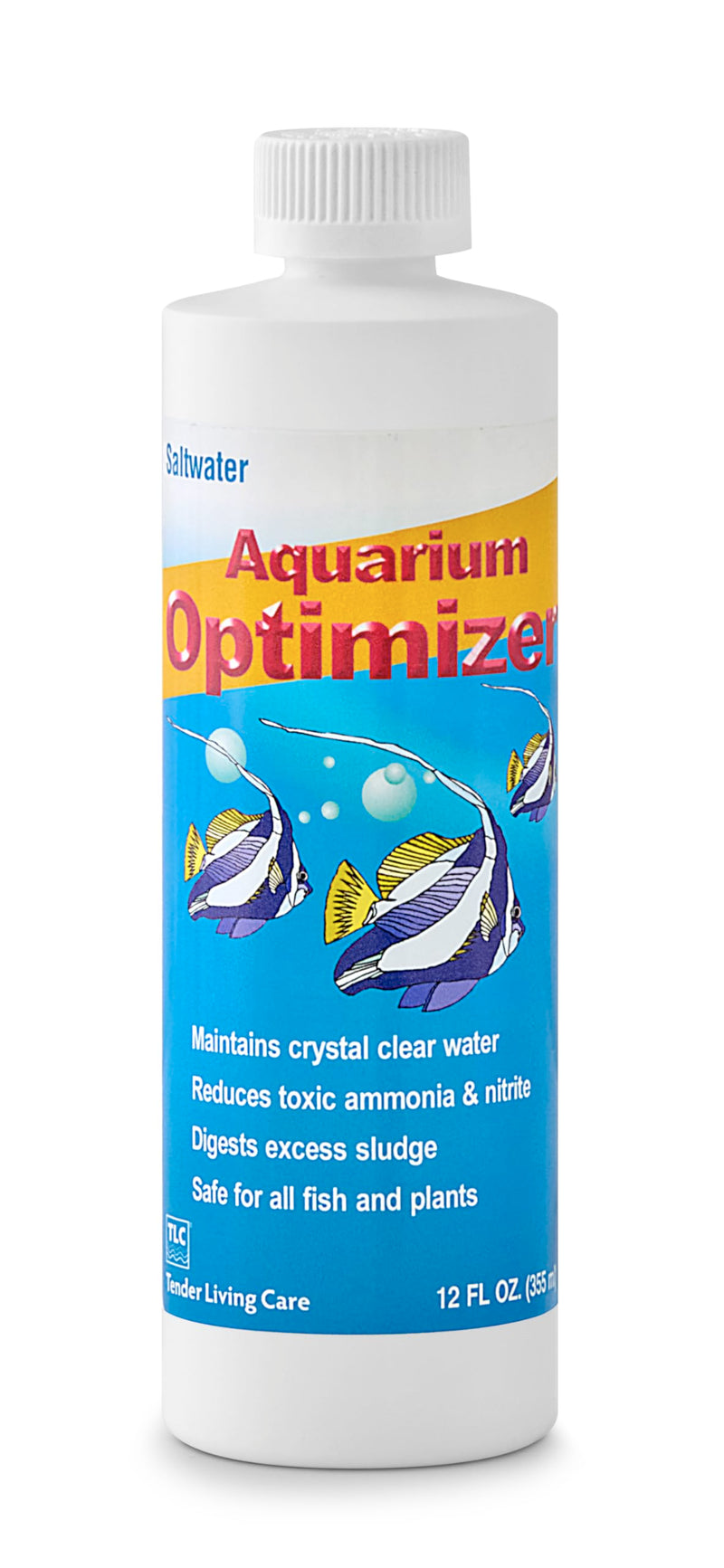 TLC Products, Saltwater Aquarium Optimizer, Crystal Clear Water Treatment, Reduces Ammonia, 12 oz (355ml)