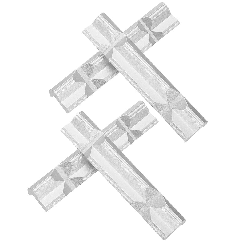 uxcell 2 Pairs 6" Aluminum Vise Jaws with Magnetic V-type Soft Rubber Pads Covers Durable Multi-Purpose Vises Protector Kit for Holding Wood Plastic Tube Plumbing Silver 6 Inch