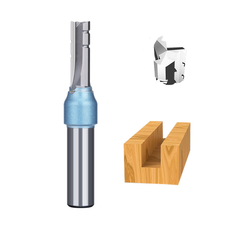 HUHAO TCT Straight Router Bit 1/2" Shank – 3 Flutes Slot Cutter Milling Cutter for Wood, CNC Trimming Slot Bits, TCT Cutters, 20mm Cutting Depth 1/2*12*20