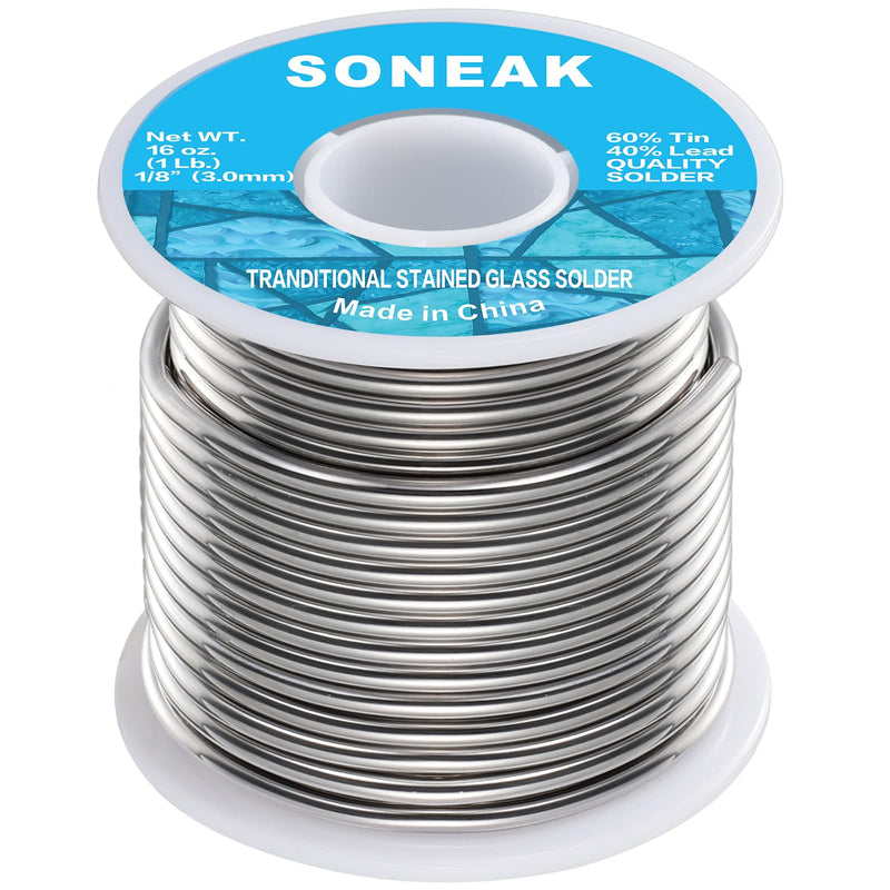 60/40 Wire Solder for Stained Glass (3.0mm 455g) 3.0mm 455g