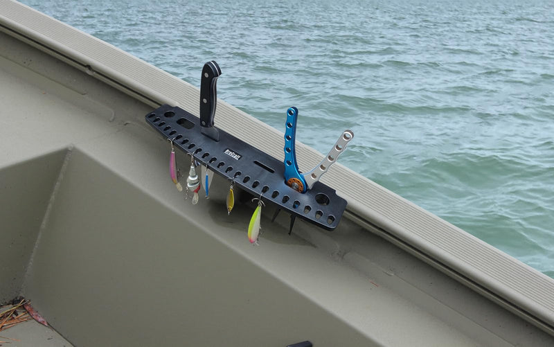 Brocraft Knife and Plier Holder Rig Rack for 90 Degree Boat Track System – Fishing Tackle Storage Holder for Knives, Pliers, and Lures