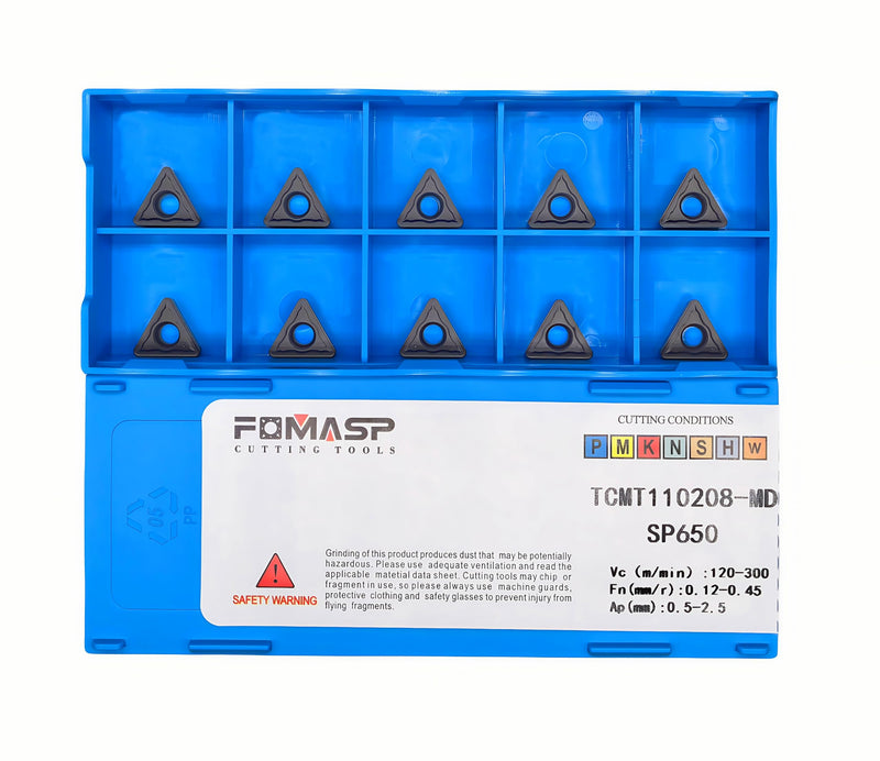 TCMT21.52/TCMT110208-MD CNC Carbide Turning Inserts for Semi-Finishing Steel Cutting,10 PCS. | Semi-Finishing Steel Cutting, 10 PCS