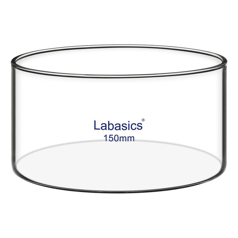 Labasics Crystallizing Dish, No Spout Flat Bottom Thick-Walled High Borosilicate Glass Crystallizing Dishes for Crystallization and Evaporation Lab Glassware, Outer Diameter: 150 mm, Capacity: 1000 ml