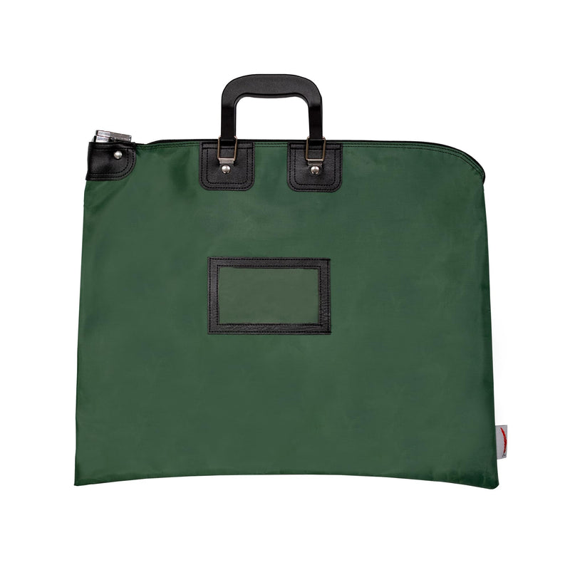 Locking Document Security Bag handles HIPAA Compliant Medical Transport Business Financial 15” x 19” Forest Green