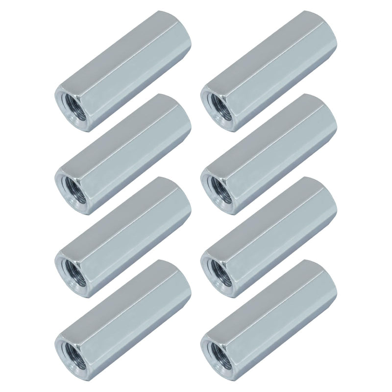 8 Pcs M5 X 0.8-Pitch 20 mm Length Metric Hex Coupling Nuts, 8 mm Width 304 Stainless Steel Threaded Rod Coupling Nut, Polishing Connector for Home Garage Repairs M5*20-8PCS