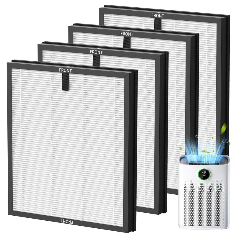 4-Pack HAP603 Replacement Filter For ECOSELF HAP603 & HAP603WF Air Purifier White 4 Pack