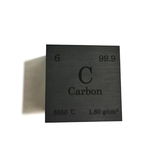 Carbon Cube 38.1mm (1.5 Inch) – High-Purity 99.9% Element Density Block with Right-Angled Edges for STEM Education & Collectors Carbon 1.5inch
