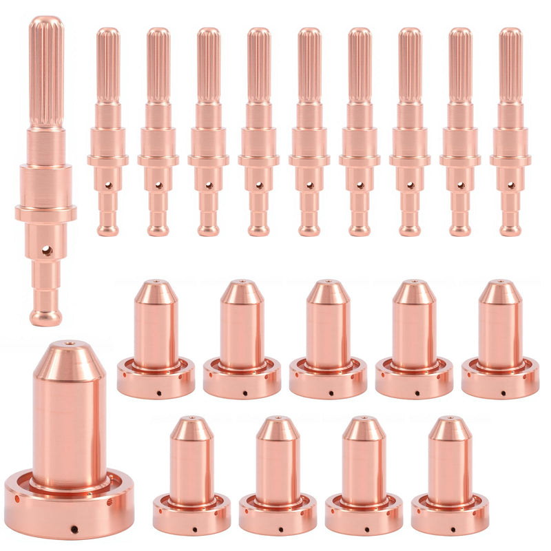 10Pcs 9-8210 Nozzle Tips 60A, 10Pcs 9-8215 Electrodes Plasma Consumables | for Thermal Dynamics SL60/SL100 Torch, Plasma Cutter Consumables for DIY & Industrial Metal Cutting 9-8215-9-8210