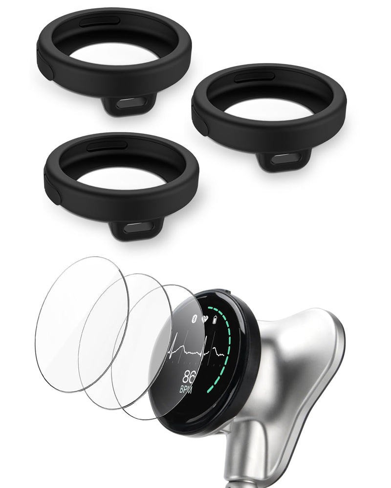 Protection Kit for EKO CORE 500™ Digital Stethoscope - (3-Pack) Silicone Chestpiece Covers & (3-Pack) 2.5D Tempered Glass Screen Protectors - 9H Hardness for All-Around Protection