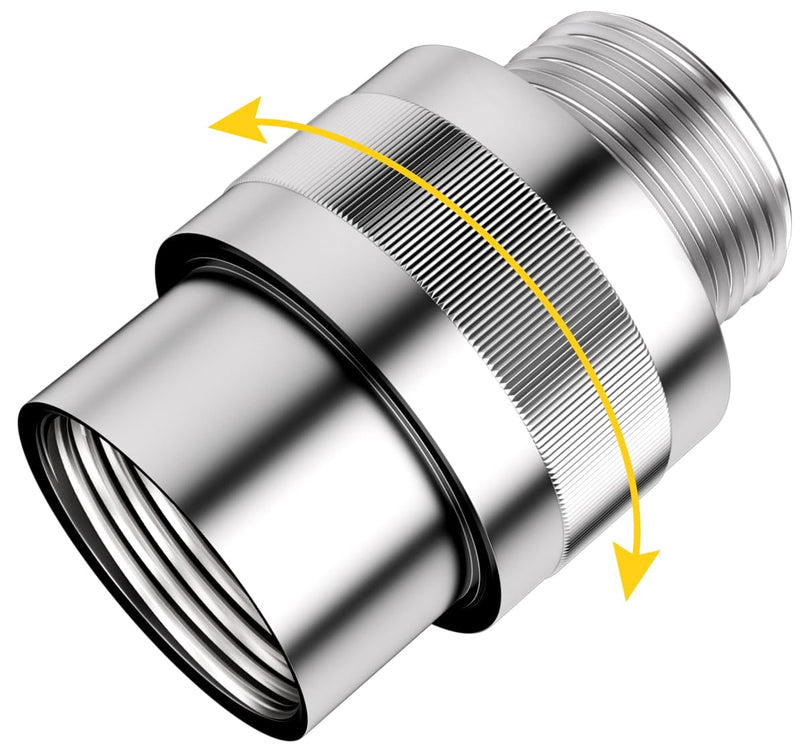G-Promise All Metal Shower Head Shut Off Valve, G1/2" Shower Flow Control Valve for Handheld or Bidet Sprayer (Chrome) Chrome