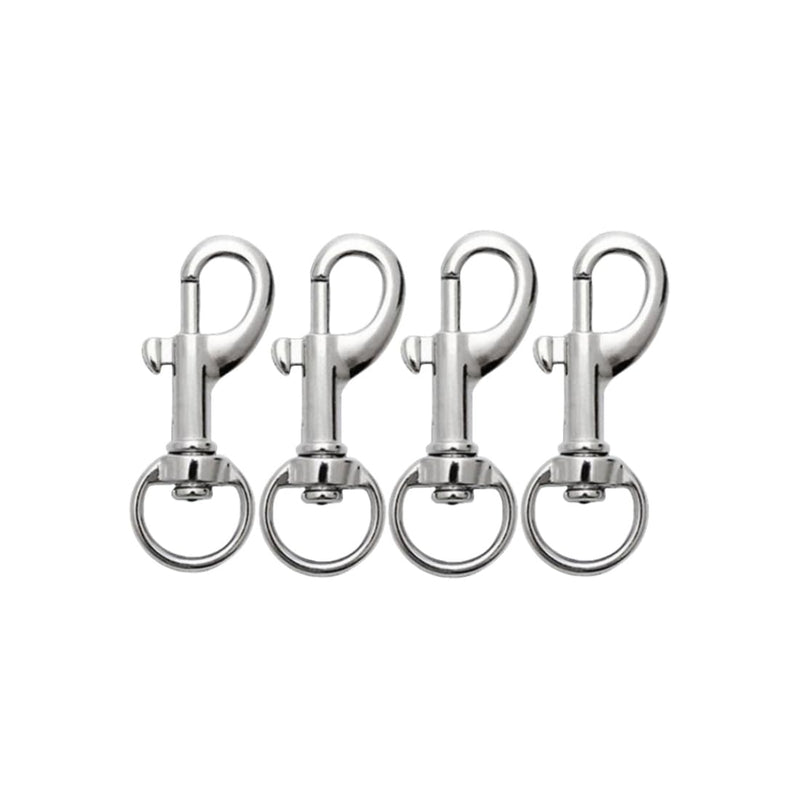 Flag Clips Swivel Snap Hooks, 4 Pcs Zinc Alloy 1.8 Inch Multifunctional Swivel Snap Hooks for Dog Leash Hook Boat Rope Keychain