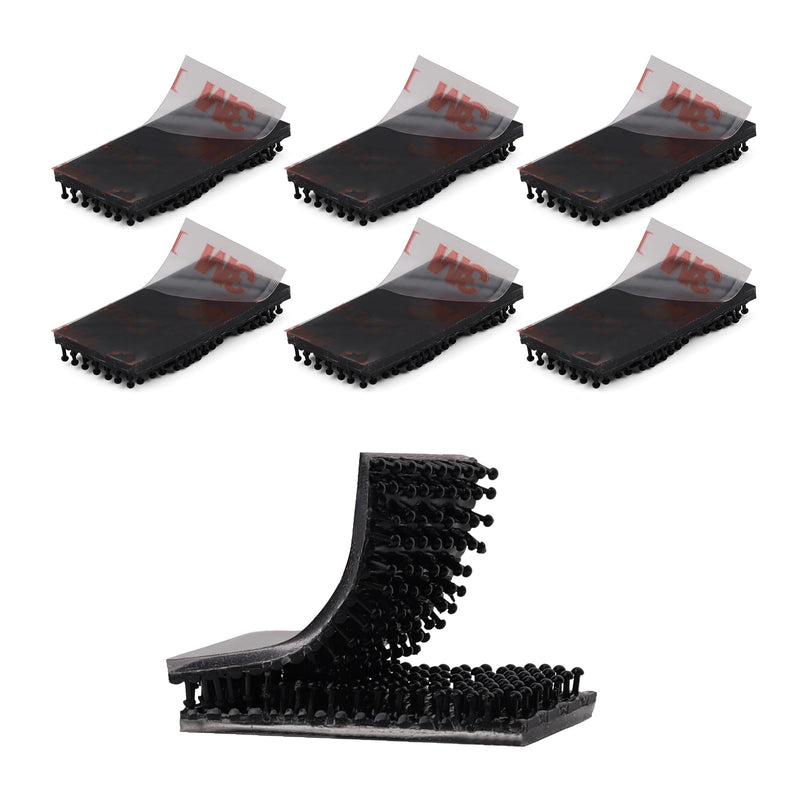 Dual Lock SJ3550 1/2"x 1" 6PCS Black Reclosable Fastener Heavy Duty Interlocking Tape Mushroom Shaped Sticky Hook Lock Mounting Tape for EZ Pass Holder Indoor Outdoor Use 1/2"x 1" 6
