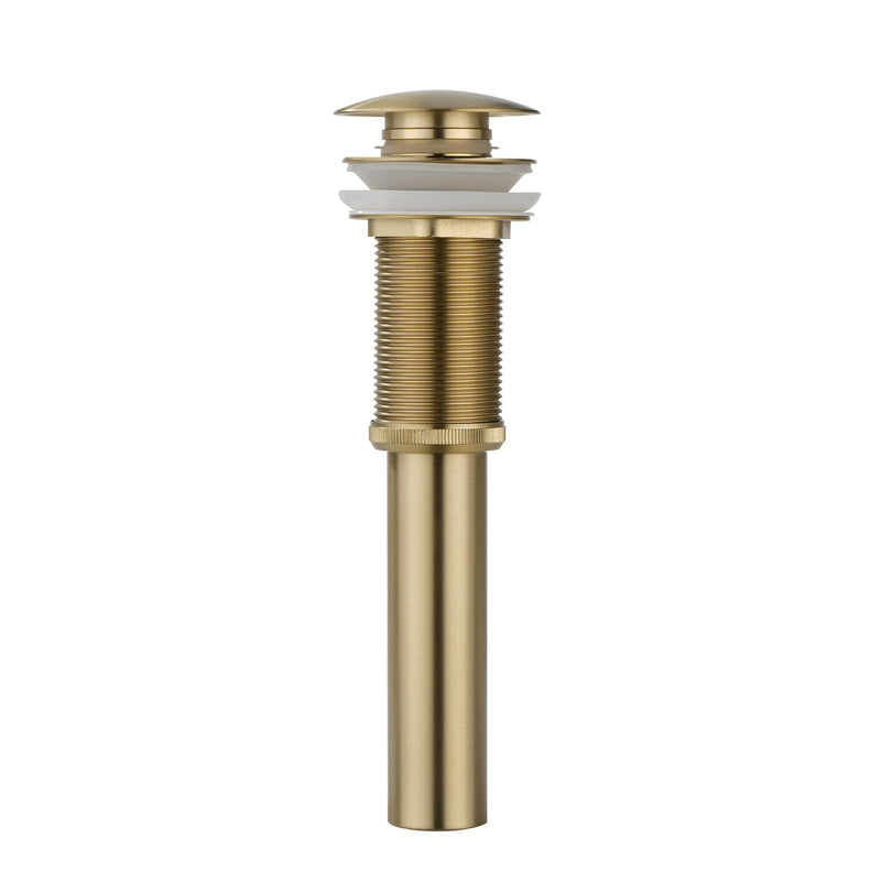 Lefton Pop-up Bathroom Sink Drain Stopper Without Overflow for Vessel Sink Lavotory Vanity, D01 (Brushed Gold) Brushed Gold