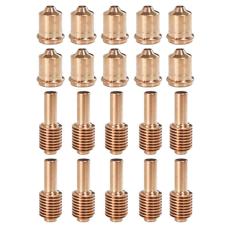 Mauto 10Pcs 420120 Electrode & 10Pcs 420118 Nozzle Tip for 30XP Plasma Cutting Consumables 420118 10pcs+420120 10pcs