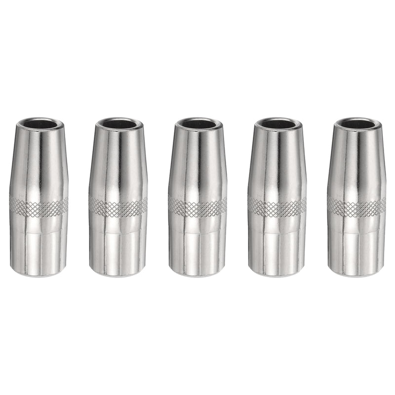 HARFINGTON 5pcs Mig Welding Gun Nozzle 1/2" Orifice KP2742-1-50R Gas Welding Gun Nozzle Copper Nickel Plating Welding Gun Accessory for 250L PRO Curve 200 MIG Gun 200A/300A/400A Parts 5
