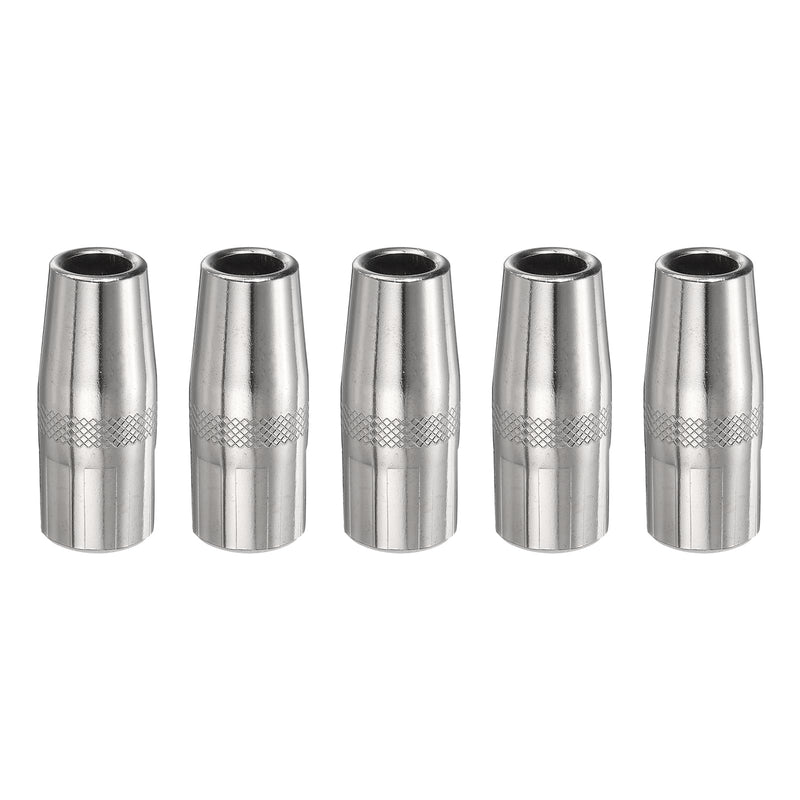 HARFINGTON 5pcs Mig Welding Gun Nozzle 1/2" Orifice KP2742-1-50F Gas Welding Gun Nozzle Copper Nickel Plating Welding Gun Accessory for 250L PRO Curve 200 MIG Gun 200A/300A/400A Parts 5