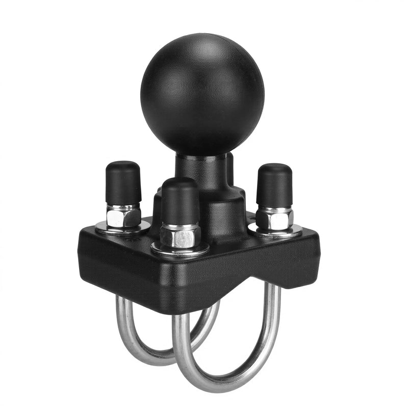 Double U-Bolt Fixed Base with 1.5" Ball. Suitable for Round Tubes and Half-Round Tubes with diameters ranging from 0.5in to 1.3in. Compatible C-Size 1.5-inch Ball Double Socket arm C-1.5"