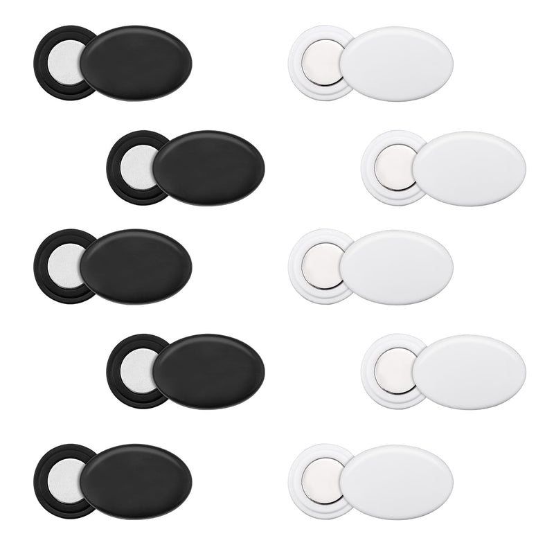 10 Pairs Race Bib Magnets, Oval Race Bib Clips Magnetic Race Bib Holders Running Bib Buckles Bib Fasteners Bib Pins Magnetic Marathon Bib Clips for Running Triathlon Cycling