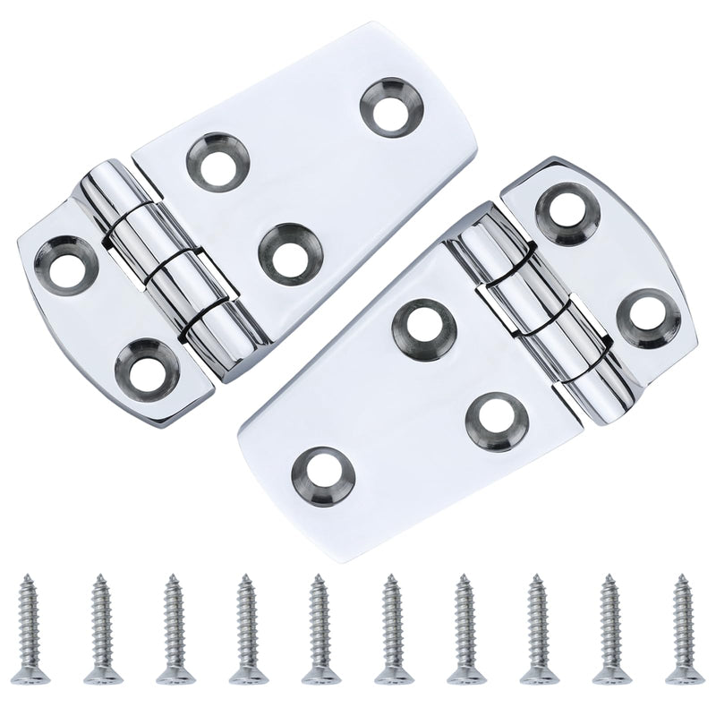 YANYUCB Boat Hatch Hinge 316 Stainless Steel Cabinet Door Casting Hinges Marine Hardware with Screws(3''x1.5'') for Boat,RVs(2PCS) 3 inch × 1.5 inch 2 pack