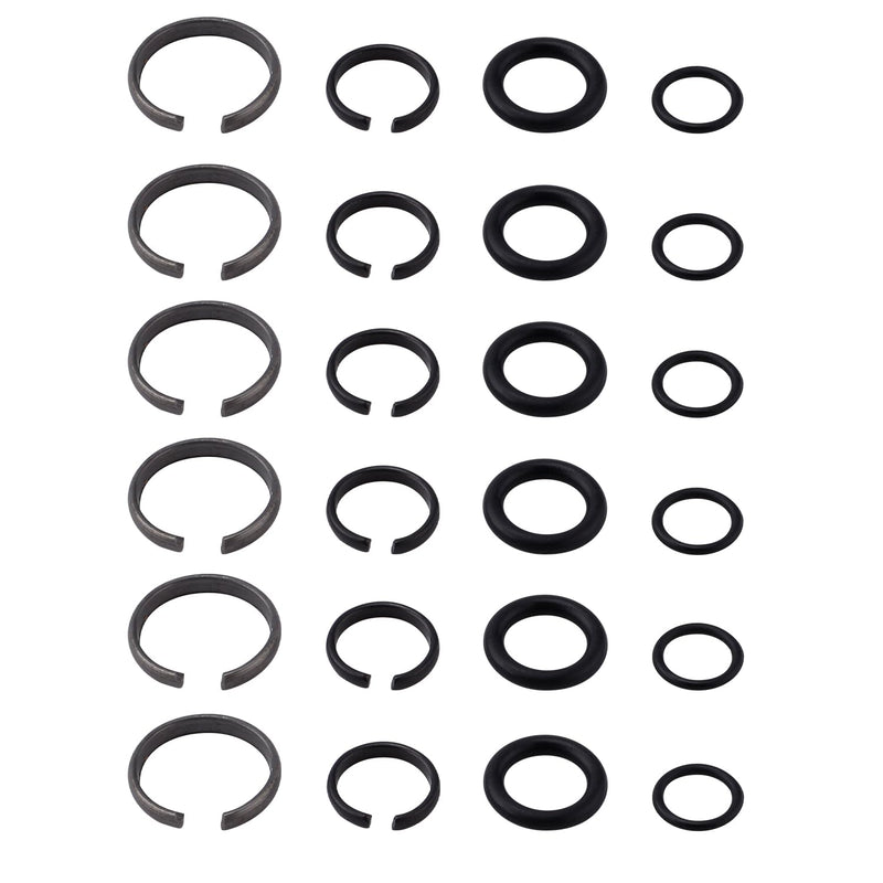 6 Sets 3/8" & 6 Sets 1/2" Impact Retaining Ring Clip Friction Rings with O-Ring, 1/2" & 3/8" Impact Wrench Socket Retaining Ring Clip for Electric/Pneumatic Type Wrench Retainer Anvil Install Tool