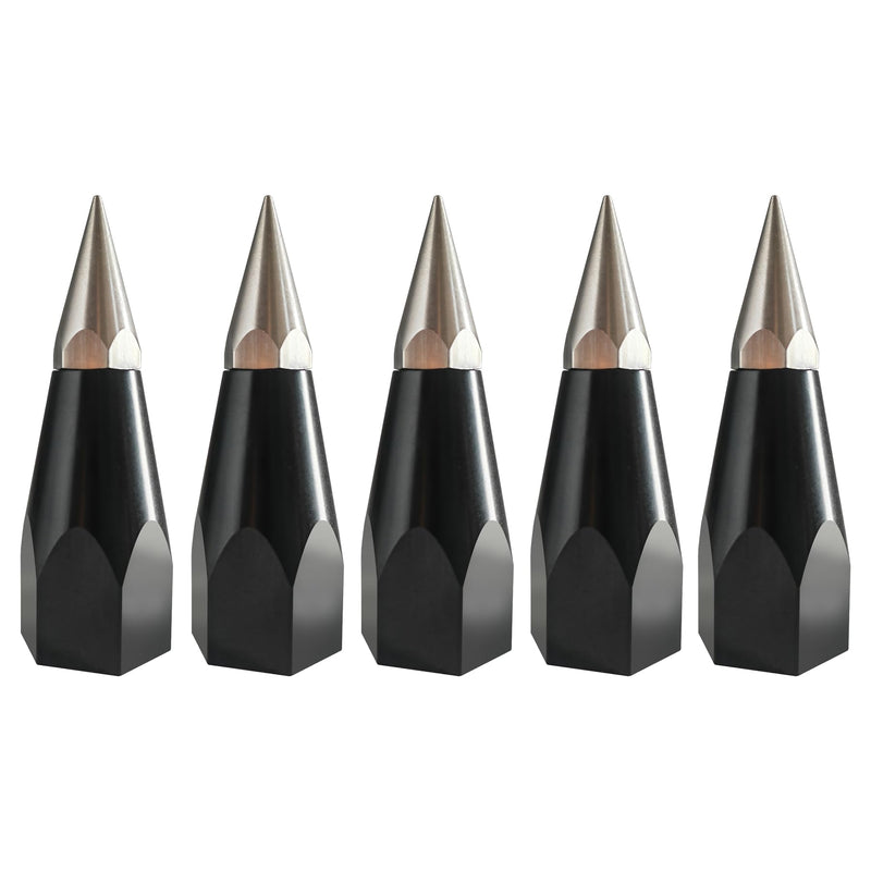 5 Pack GPS Pole Tip - 5/8 Female Thread - Fits Carbon Fiber Survey Pole, RTK Rod Replacement Prism Pole Tip