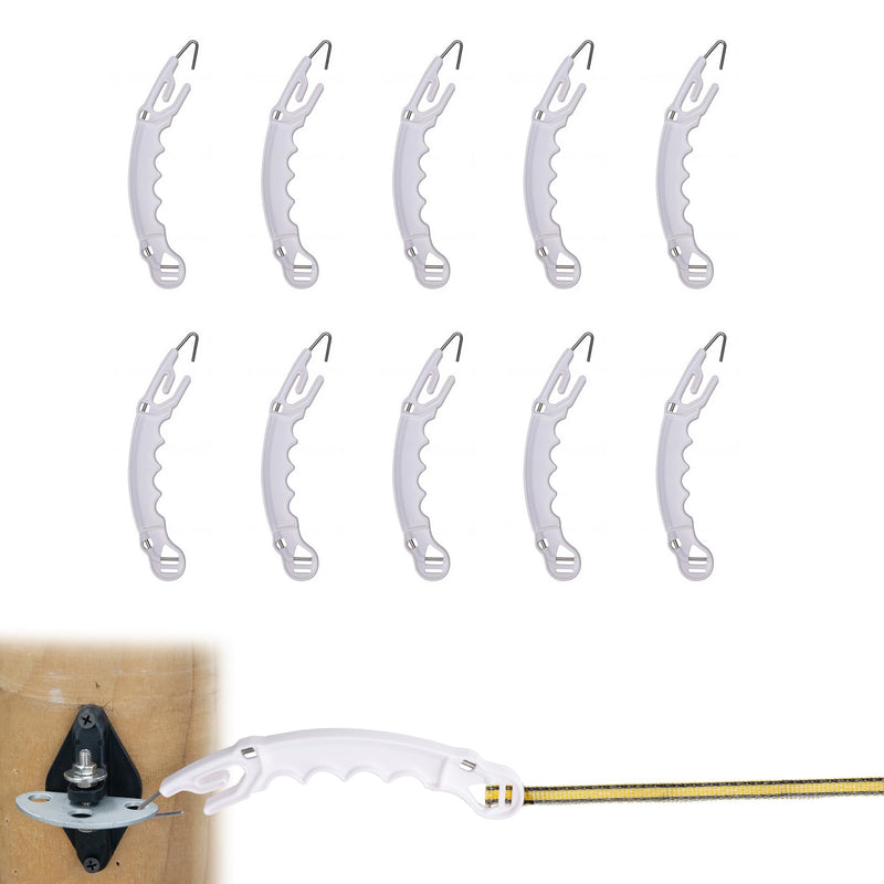 10 Pack Plastic Electric Fence Gate Handle, Insulated Plastic Hook, Suitable for Building Electric Fences 10 Pack