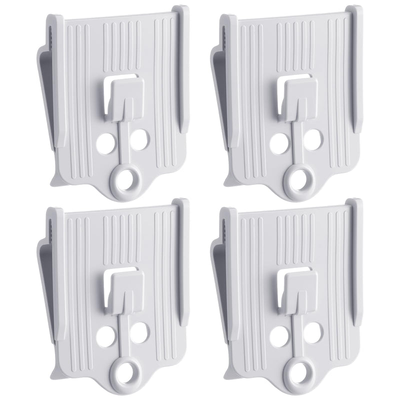 4 Pack Heavy-Duty Marine Boat Fender Clips for Pontoon Docking, Adjustable UV-Resistant PVC Fender Hangers with Three-Eye Design, Quick-Release & Anti-Corrosion Boat Accessories