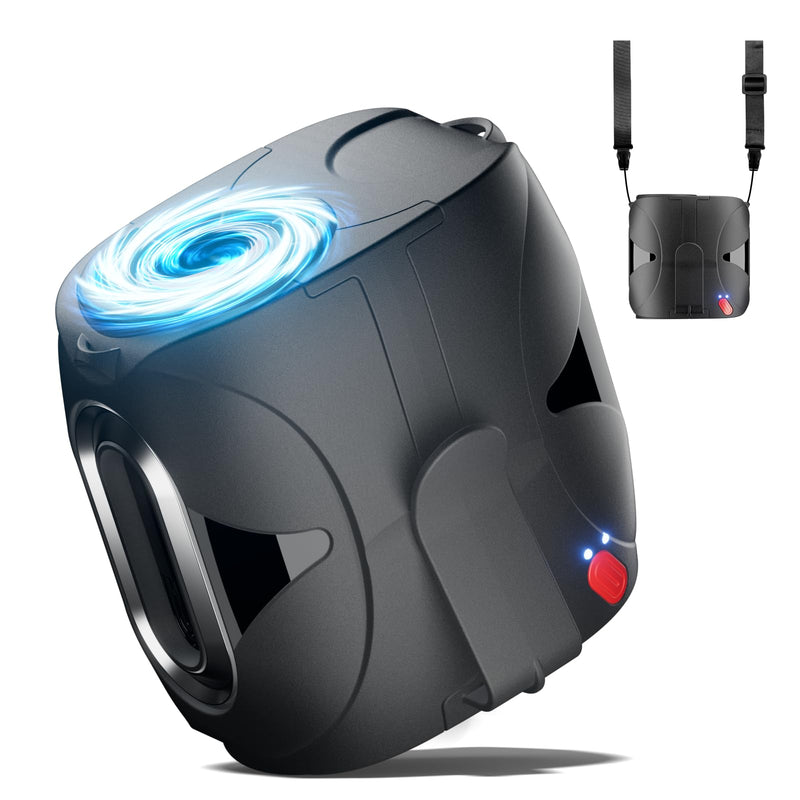 FULSUNT 2025 Upgraded Portable Waist Fan Clip On Up to 40H Cooling, 6 Speeds 14000RPM Powerful Airflow, 6000mAh Shirt Fan Body Fans Rechargeable, Wearable Belt Fans for Outdoor Work Travel Black