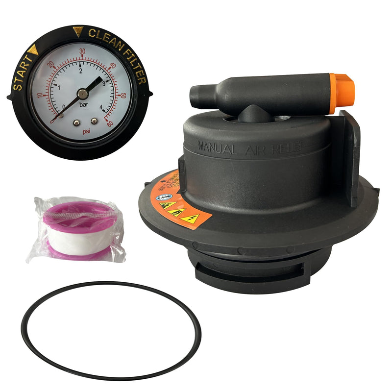 DEX2420MAR2 Manual Air Relief Assembly Vent Valve 2420MAR2 Replacement for Hay-Ward DE and Cartridge Pool Filters Compatible with Pro Grid DE Swim-Clear and Swim Clear with Tape and O-Ring