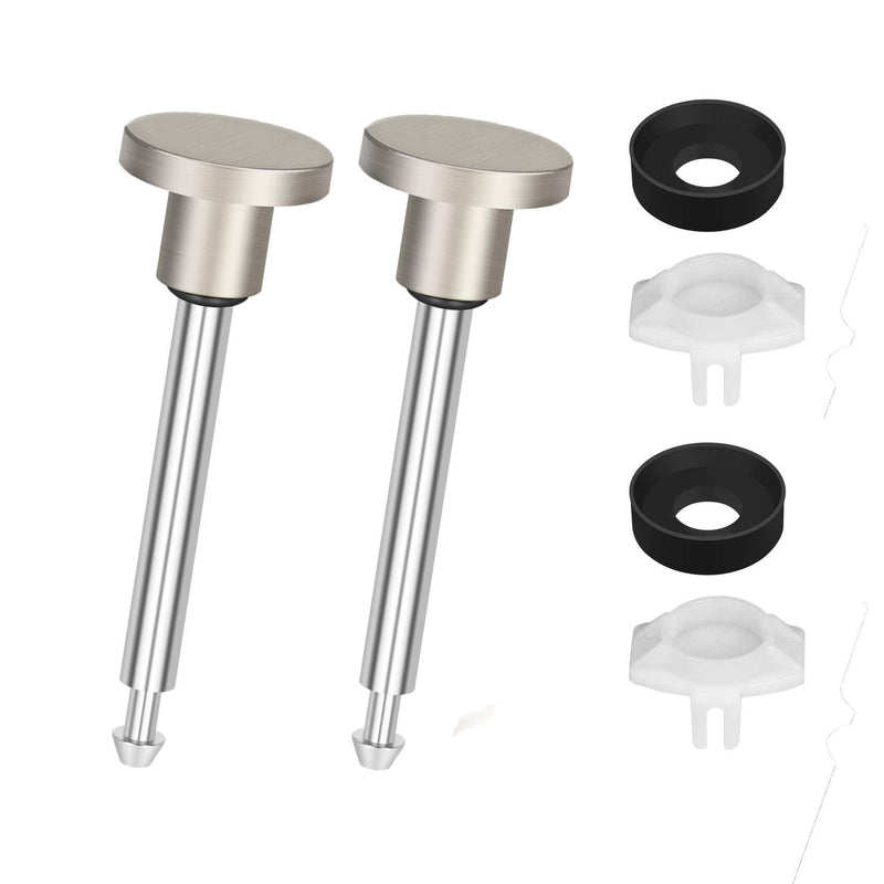 2 Set Tub Spout Diverter Repair Kit, Bathroom Shower Bathtub Leaky Faucet Repair Replacement Parts, Includes 2 Diverter Valve Stems, 2 Gates Seals and 2 Cup (Brushed Nickel) Brushed Nickel