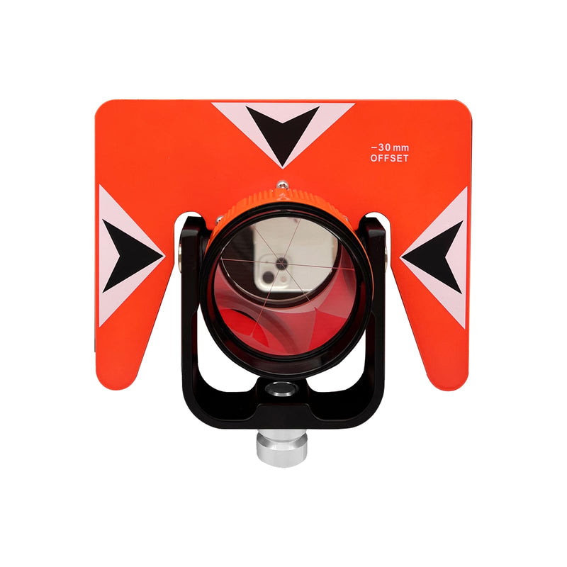Surveying Metal Single Prism with Soft Bag, 0/-30mm Total Station Prism with 5/8x11 Female Thread for Total Station Surveying