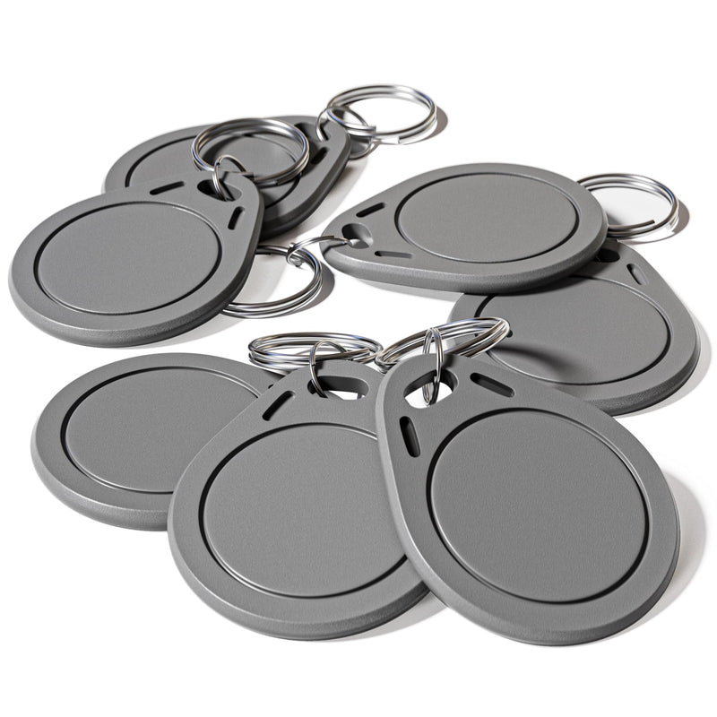 Mifare Ultralight C ULC Keyfobs NFC Key Fobs RFID Token Key Cards, 13.56MHz Contactless Ticket IC MF0ICU2 Gray RFID Key Fob Compatible with Upgraded SAFLOK, KABA, ONITY & Salto Locks - Pack of 10 10PCS