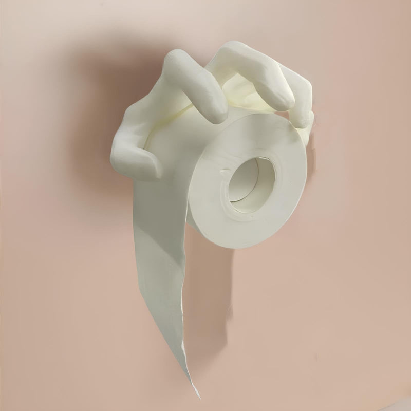 Toilet Paper Holder，Toilet Paper Holder Gothic，3D Ghost Hand Toilet Paper HolderEasy Install Halloween-Theme Paper Towel Holder, Funny and Spooky Bathroom Accessory (1PCs White) Fits Standard Size