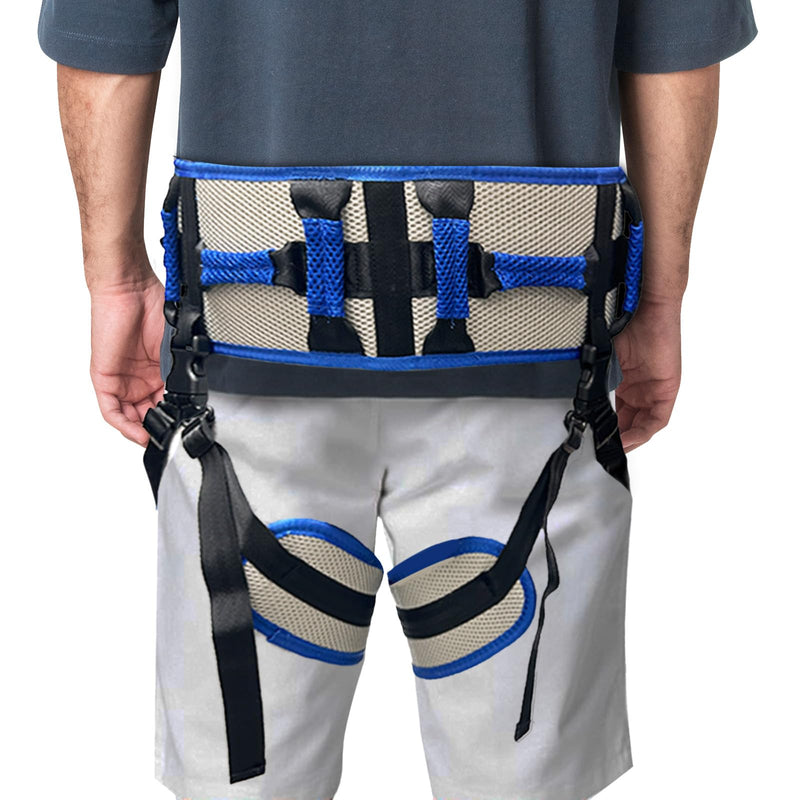 Adjustable Gait Belts for Seniors with Handles, Gate Belts Medical for Elderly, Transfer Belt for Elderly and Disabled, Safety Belt for Elderly Walking, Transfer Sling to Wheelchair (Blue) Blue