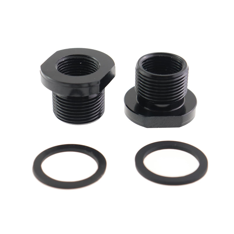 2PCS 1/2x28 Thread Adapters and Metal Washers Replacement Kit 5/8x24 Oil Filter Changeover Joint Industrial Externally Inserts Hardware Auto Part