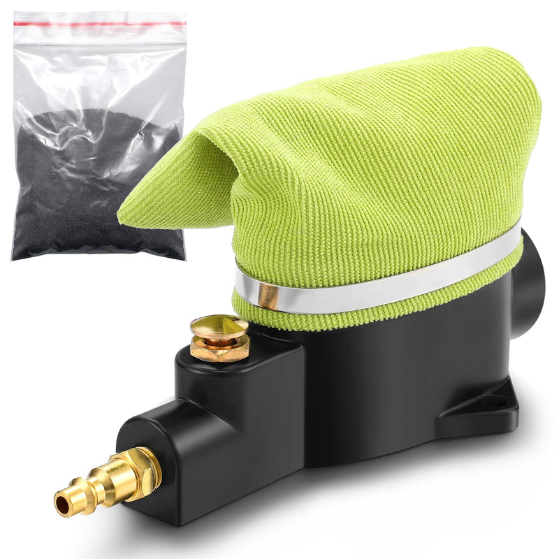 Pneumatic Air Spark Plug Cleaner Sand Blaster Plug Cleaner Tool Cleaning with Blasting Abrasive Material and Fabric Cleaner Bag for Remove Carbon Buildup Motorcycles, Lawn Mowers, Vehicles