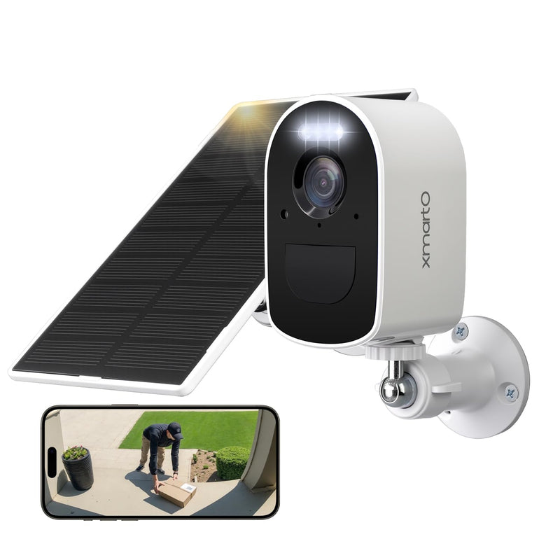 xmartO 4MP QHD WiFi6 Dual-Band Wireless Solar-Powered Indoor & Outdoor Home Security Camera 1