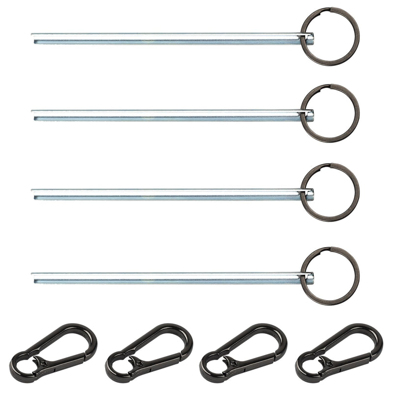 4-Pack Half Moon Elevator Door Keys for Westinghouse/Schindler Elevator Doors | Firefighter Elevator Key Set, Dark Gray Metal Key Ring Included