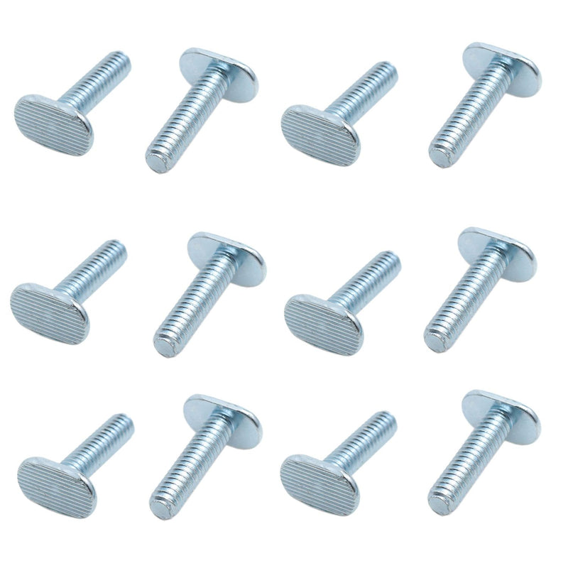 yukata T Track Bolts 1/4"-20 T Track Bolts T Slot Bolts General Purpose T-Track 1 Inch Long T-Slot Bolt T-Track Fittings for Woodworking Fixtures and Fixing Devices 12PCS (1inch) 1inch