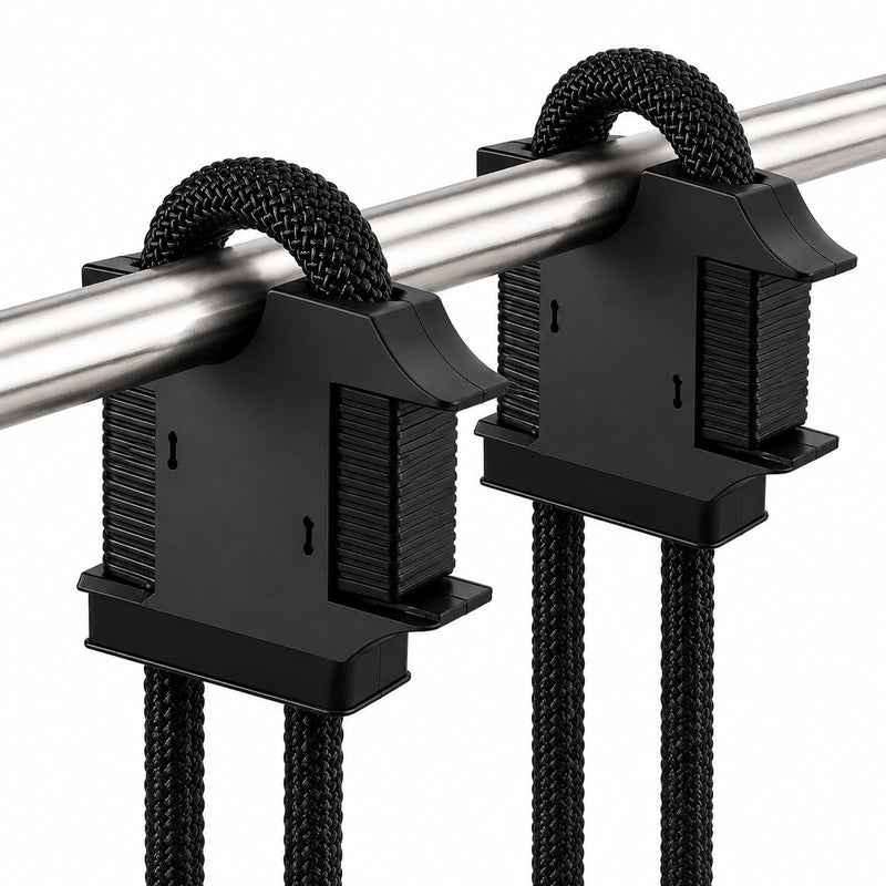 2 Pack Boat Fender Hanger, Quick Connect and Release Boat Rail Cleats Fender Clips for Boat Bumpers, Boat Bumper Holder Clips Adjuster for Pontoon Boat Bass Boat Jon Boat Black