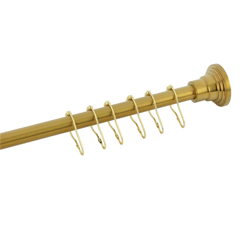 Kingston SCC2817 Steel Adjustable Shower Curtain Rod, Brushed Brass