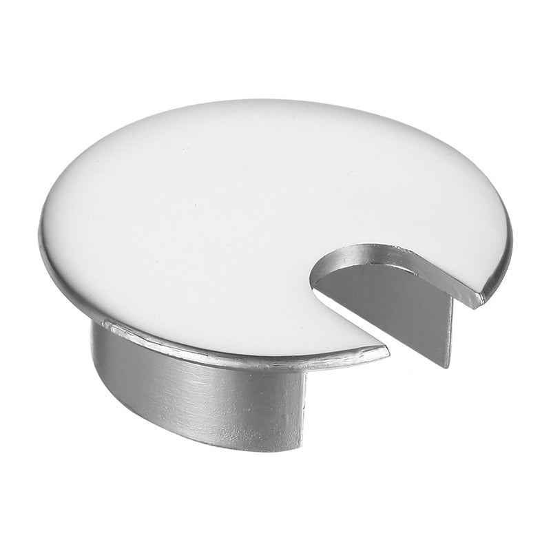 MECCANIXITY Desk Grommet 1.4 Inch, Zinc Alloy Round Desk Hole Cover Wire Cable Cord Organizer for Home Office Computer Table Cables, 35mm, Dark Silver