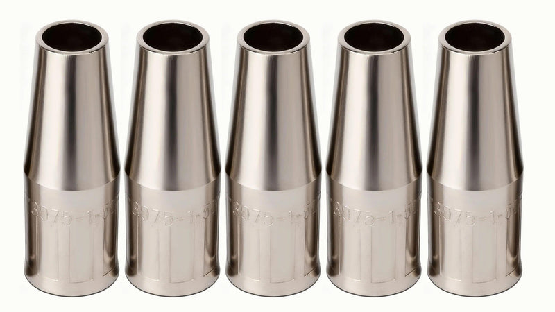 Gas Nozzle KP3075-1-50F 1/2" ID Flush Compatible with Lincoln Electric Magnum PRO 100L PRO 175L, & Spool Gun 100SG Parts 5pk KP3075-1-50F 5PK