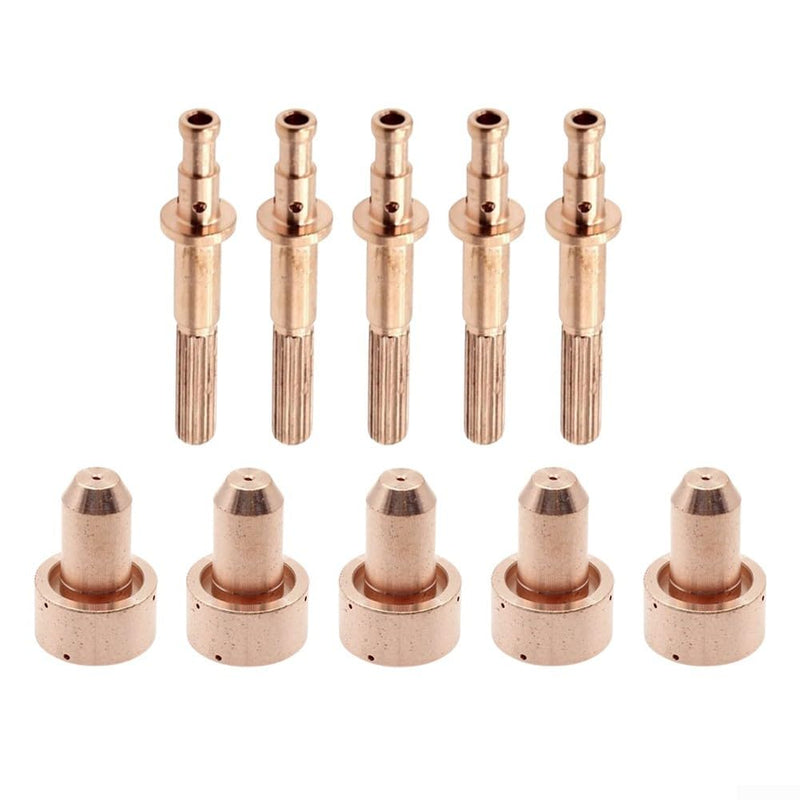 10Pcs Plasma Electrode 64006514 & Tip 64006510 60A For Radnor For MasterCut MC60 MC100 Torch Replacement Parts,Cutting Nozzle