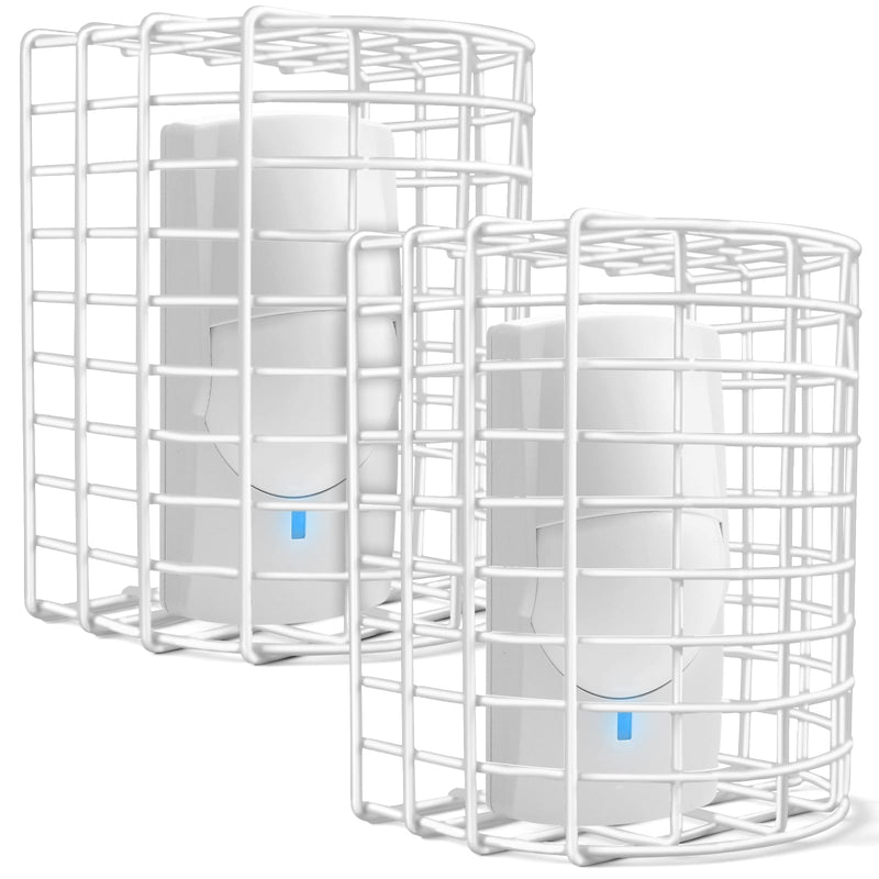 Blulu 2 Pcs Motion Detector Wire Cage 7 x 5.8 x 4.5 Inch Steel Motion Detector Thermostat Damage Stopper Range Technology Protective Steel Wire Guard