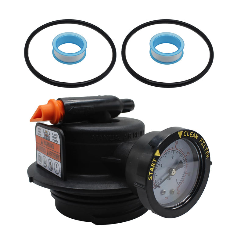 DEX2420MAR2 Manual Air Relief Assembly, Compatible with Pro Grid De Swimclear and Swim Clear Cartridge Filtersr, 2420MAR2 Air Relief Valve with Teflon Tape and O-Ring